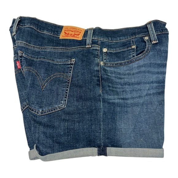 Levis Womens Denim Mid Length Shorts Sz 32 - Picture 6 of 9
